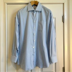 Peter Millar 100% Cotton Dress Shirt Blue Men's long sleeve